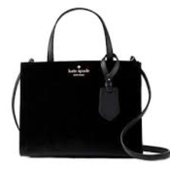 Kate Spade Thompson Street Black Velvet Sam Satchel Handbag NWT! - Picture 3 of 11